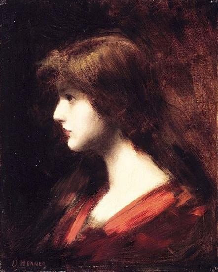 Jean-Jacques Henner Head of a Girl oil painting picture